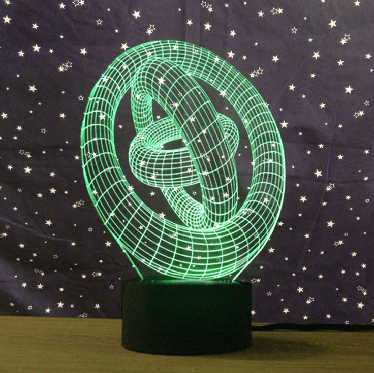 Geometric Abstract LED Lamp-3D Optical Lamp