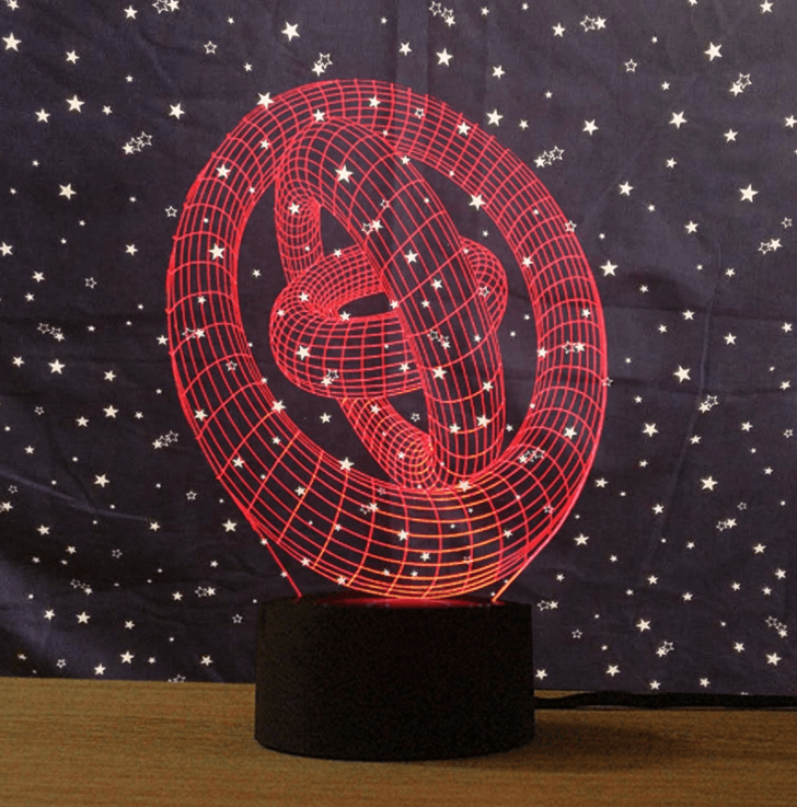 Abstract 3D Art Creative Vision Lamp Night Light - 3D Optical Lamp