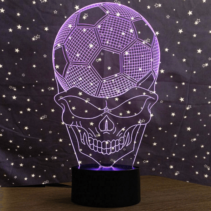 Football Skull LED Lamp-3D Optical Lamp