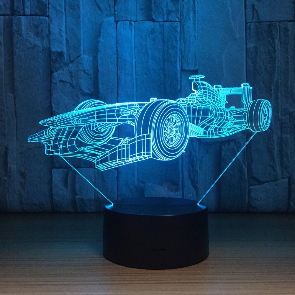 Racing Car 3D Optical Illusion Lamp - 3D Optical Lamp