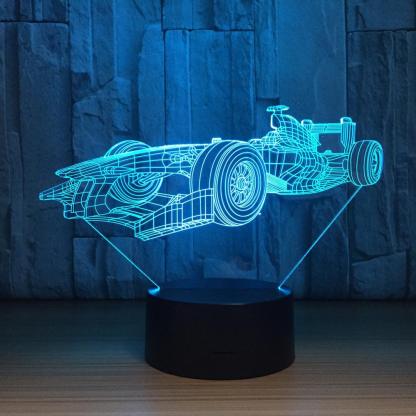 Racing Car 3D Optical Illusion Lamp - 3D Optical Lamp