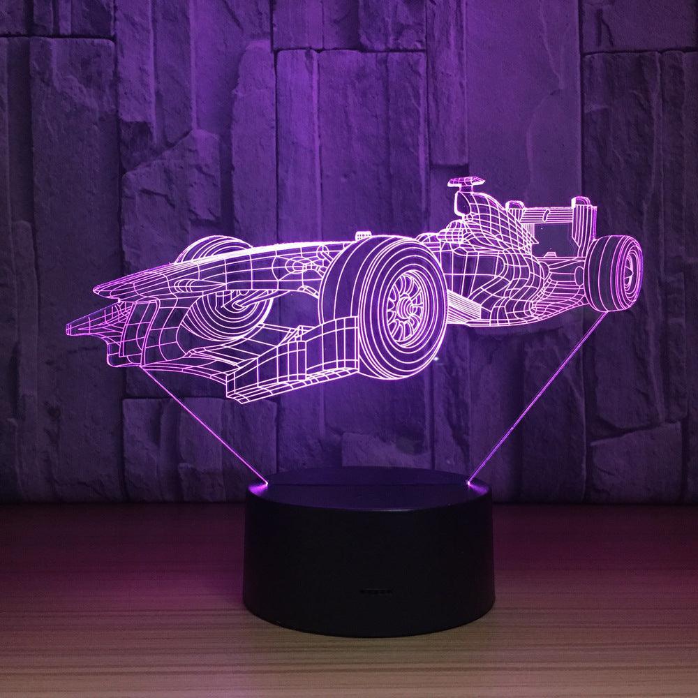 Racing Car 3D Optical Illusion Lamp - 3D Optical Lamp