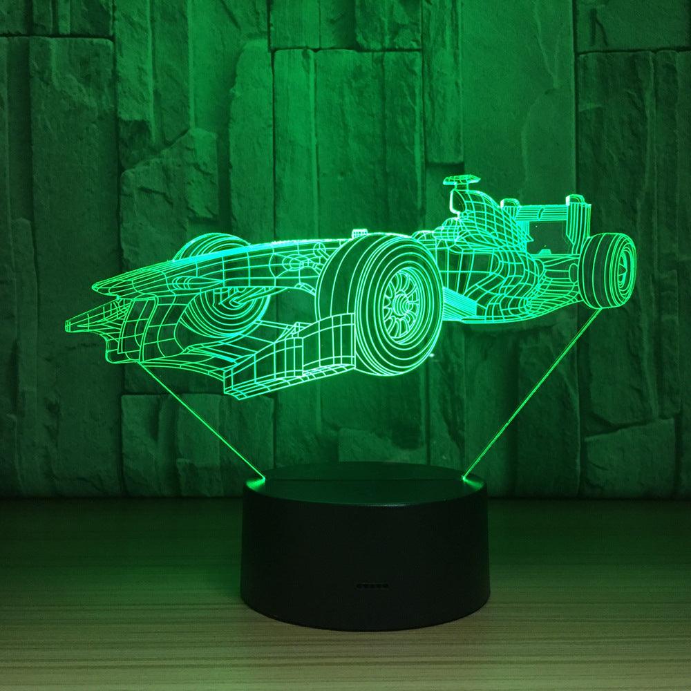 Racing Car 3D Optical Illusion Lamp - 3D Optical Lamp