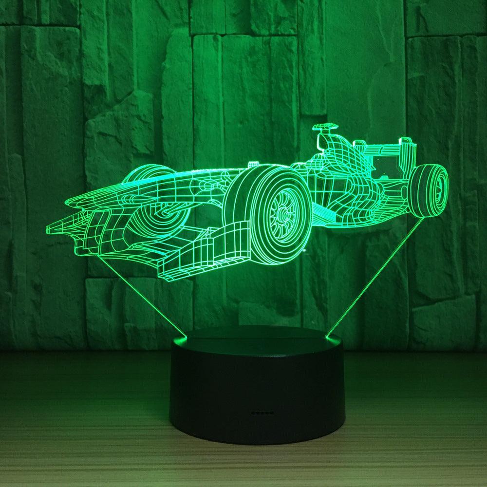 Racing Car 3D Optical Illusion Lamp - 3D Optical Lamp