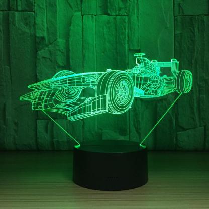 Racing Car 3D Optical Illusion Lamp - 3D Optical Lamp