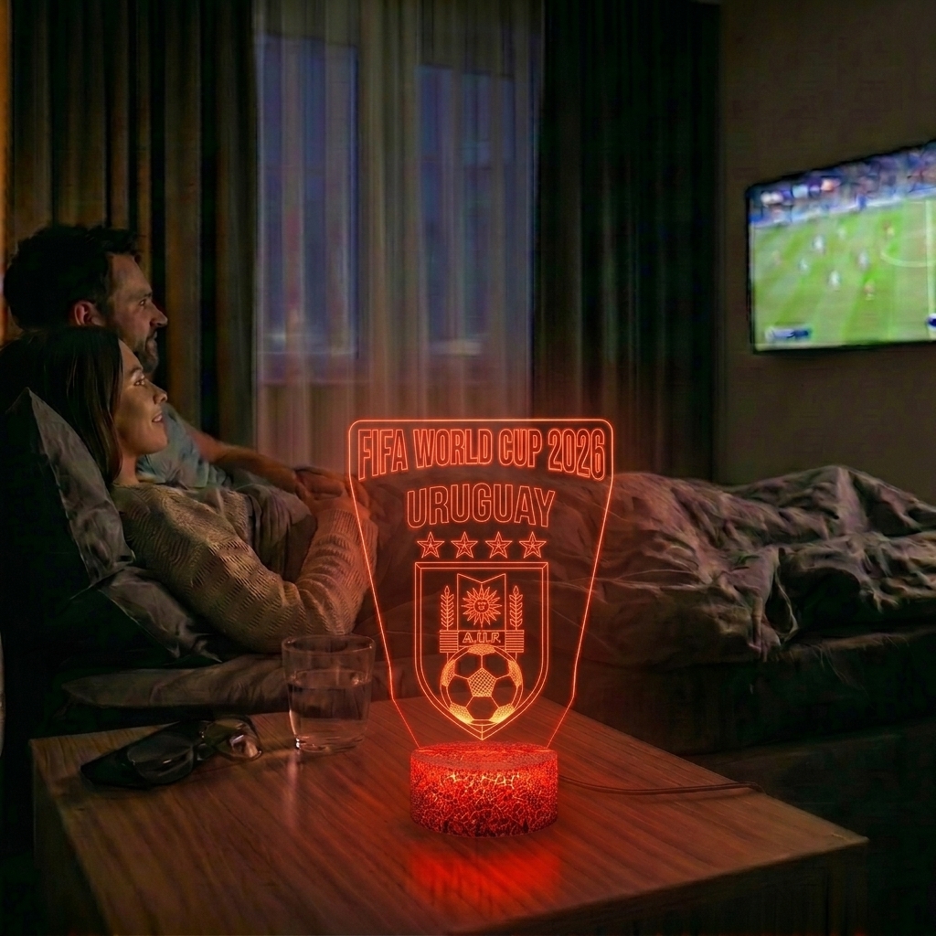 FIFA 2026 Uruguay Soccer Sports Themed 3D Optical Lamp