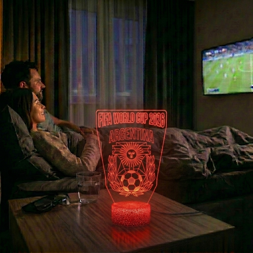 FIFA 2026 Argentina Soccer Sports Themed 3D Optical Lamp
