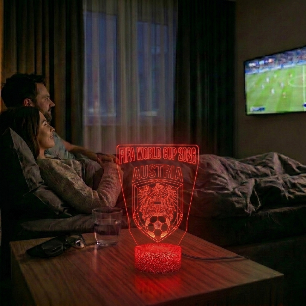 FIFA 2026 Austria Soccer Sports Themed 3D Optical Lamp