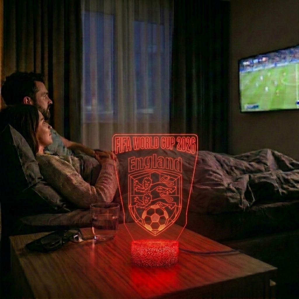 FIFA 2026 England Soccer Sports Themed 3D Optical Lamp