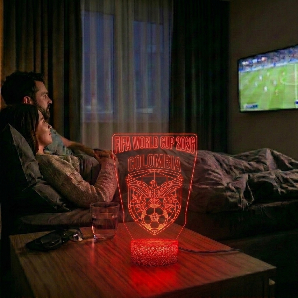 FIFA 2026 Colombia Soccer Sports Themed 3D Optical Lamp