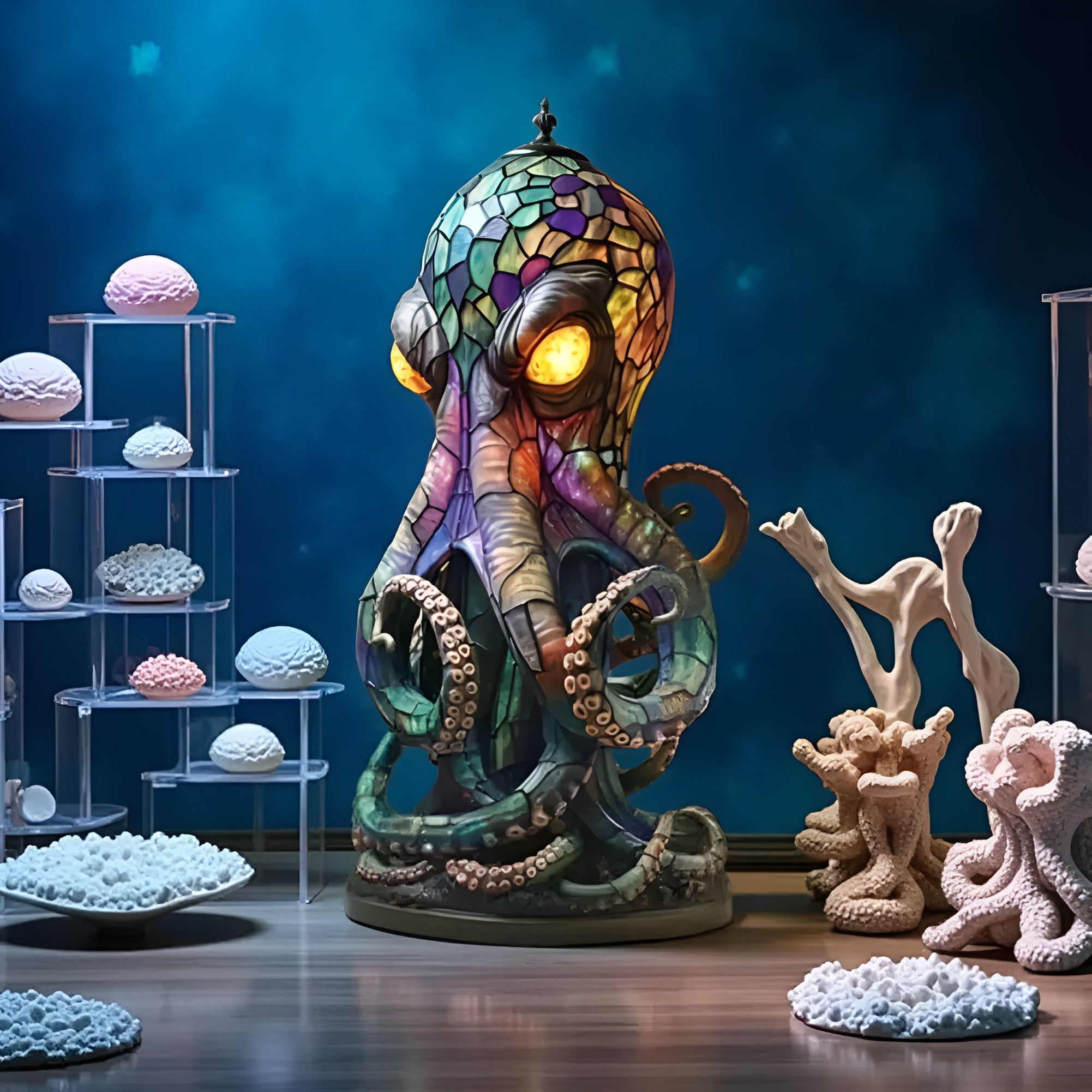 Resin Octopus Lamps Table Lamp Night Light