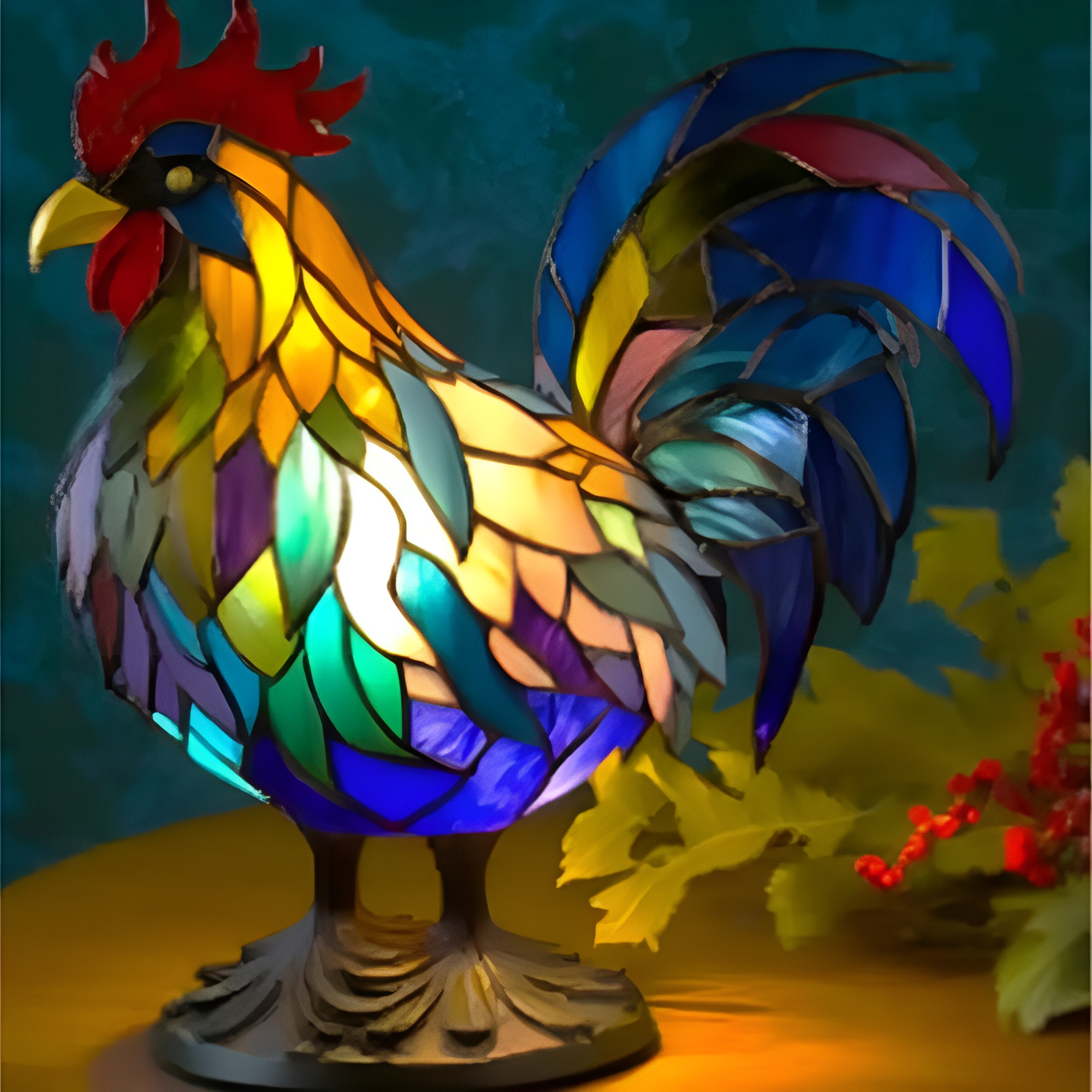 Retro Art Glass Night Light