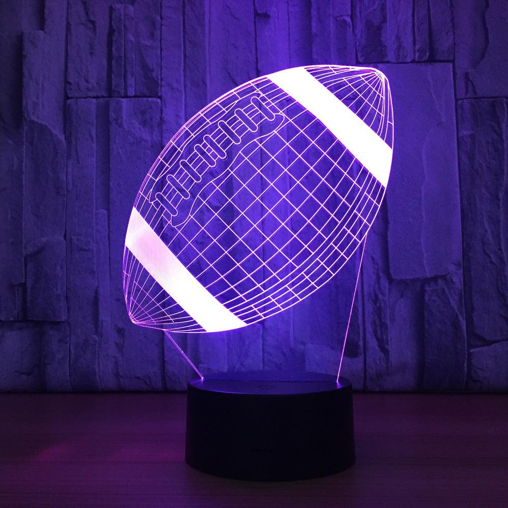 Rugby Football 3D Lamp Light Up Your Game Room-3D Optical Lamp