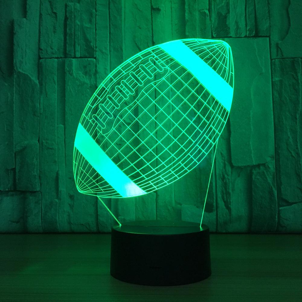 Rugby Football 3D Lamp Light Up Your Game Room-3D Optical Lamp