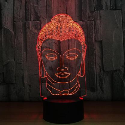 Sakyamuni Buddaha 3D Optical Illusion Lamp - 3D Optical Lamp