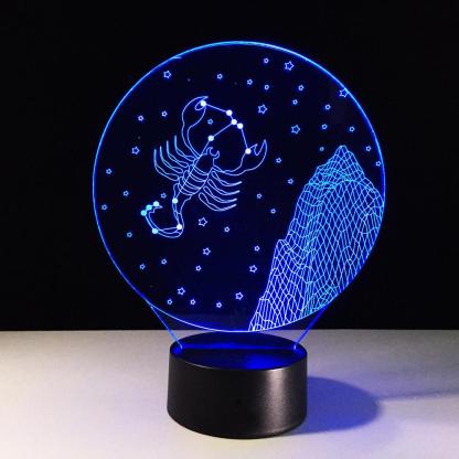Scorpio Horoscope 3D Optical Illusion Lamp - 3D Optical Lamp