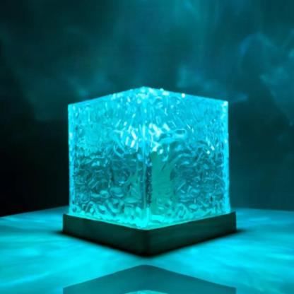 Rotating Water Ripple Night Light Aura Lamp - 3D Optical Lamp