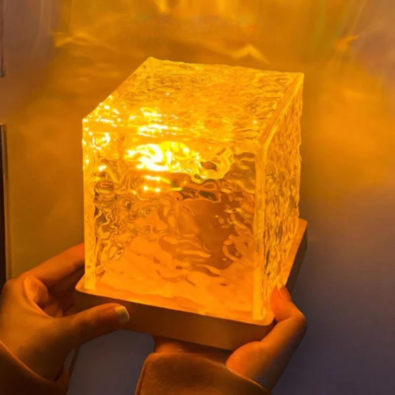 Rotating Water Ripple Night Light Aura Lamp - 3D Optical Lamp