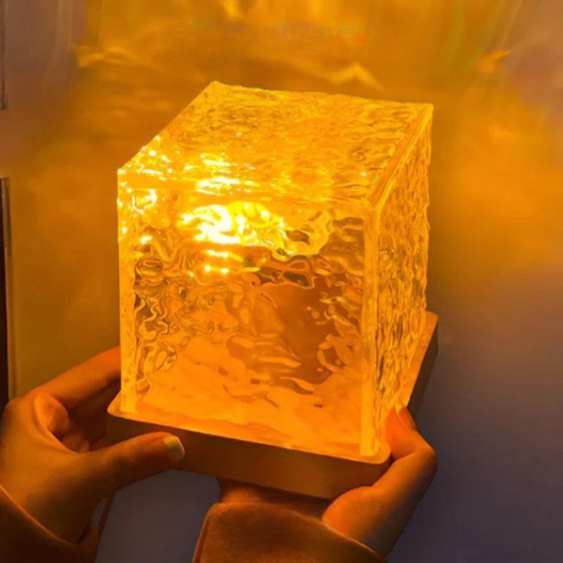 Rotating Water Ripple Night Light Aura Lamp - 3D Optical Lamp