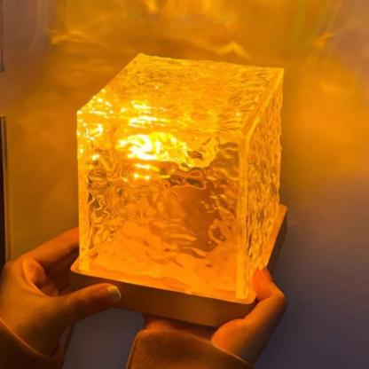 Rotating Water Ripple Night Light Aura Lamp - 3D Optical Lamp