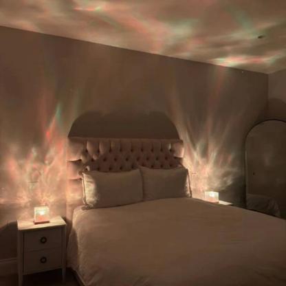 Rotating Water Ripple Night Light Aura Lamp - 3D Optical Lamp