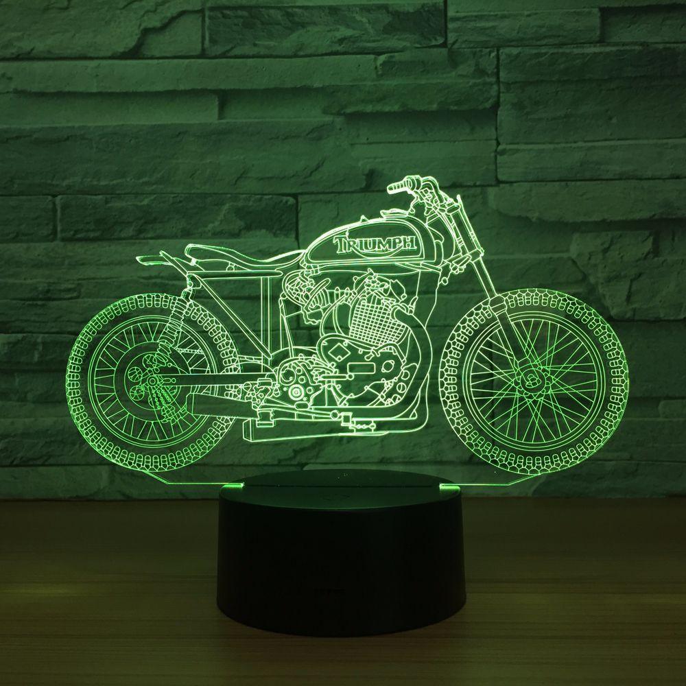 Motorcycle Optical Illusion Lamp-3D Optical Lamp