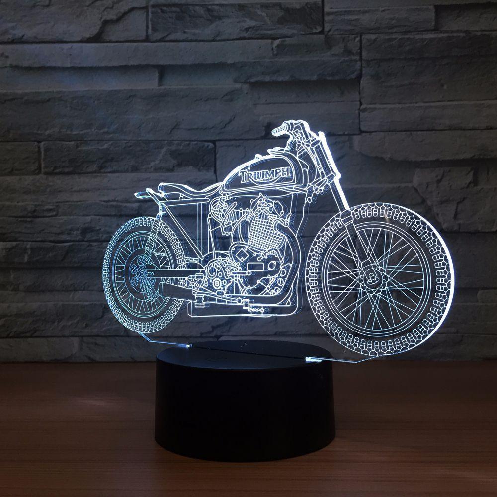 Motorcycle Optical Illusion Lamp-3D Optical Lamp
