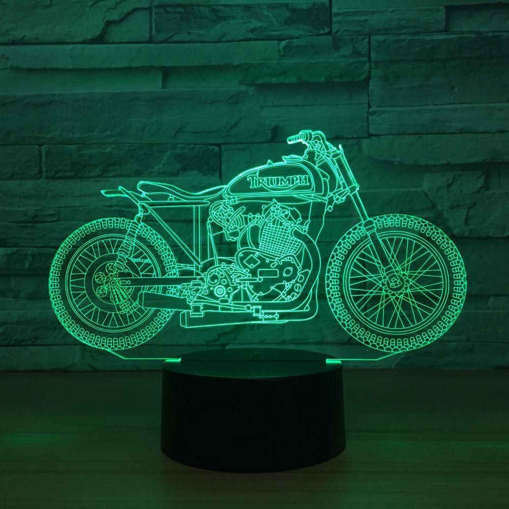 Motorcycle Optical Illusion Lamp-3D Optical Lamp