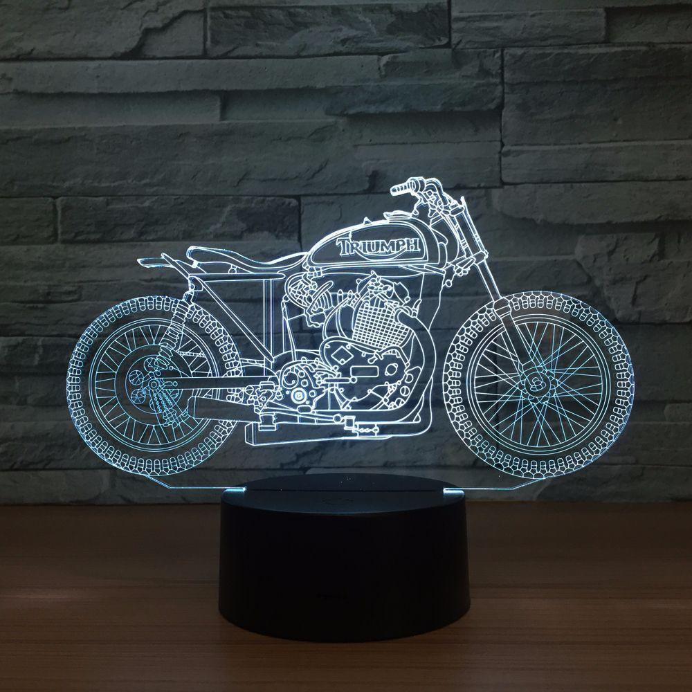 Motorcycle Optical Illusion Lamp-3D Optical Lamp