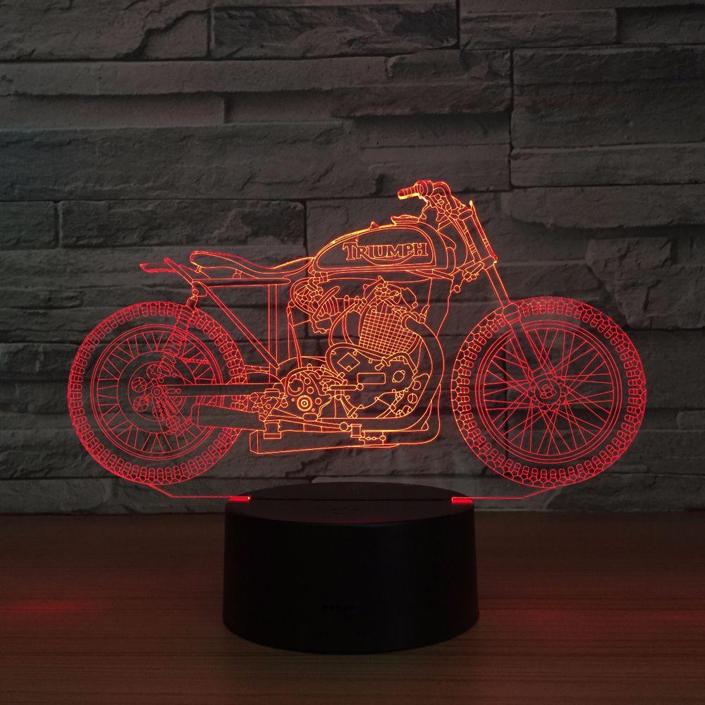 Motorcycle Optical Illusion Lamp-3D Optical Lamp