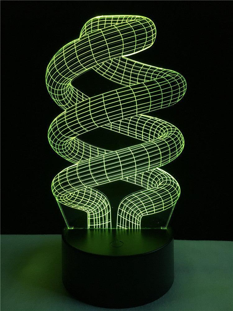 Spiral Ring Illusion Lamp-3D Optical Lamp