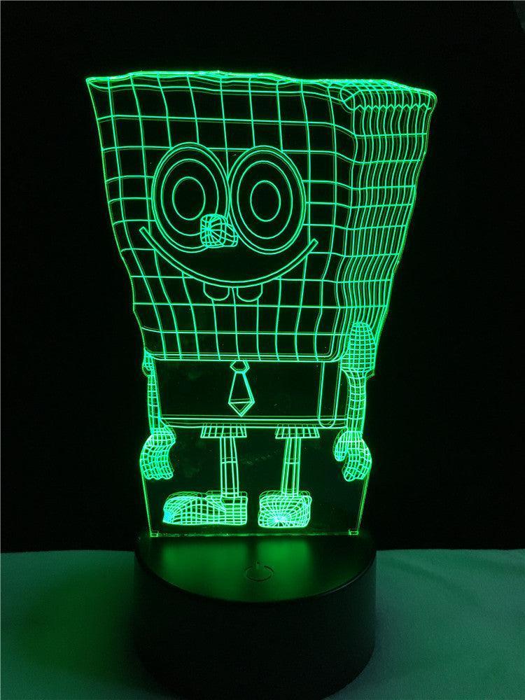 Sponge baby 3D colorful Nightlight lamp - 3D Optical Lamp