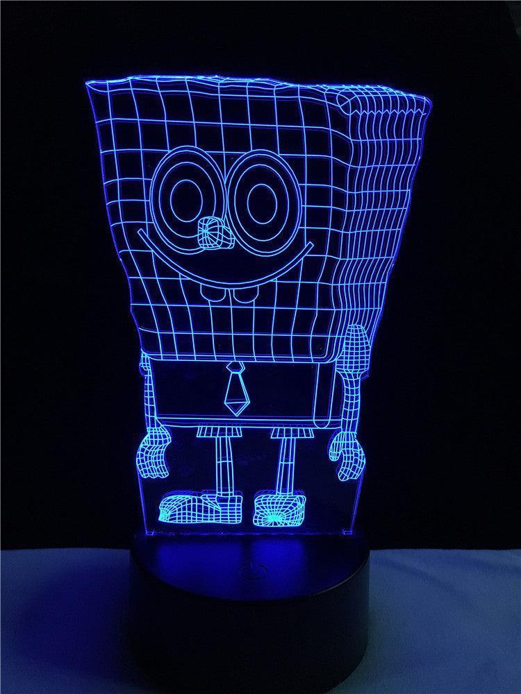 Sponge baby 3D colorful Nightlight lamp - 3D Optical Lamp