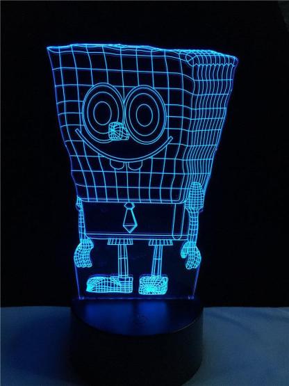 Sponge baby 3D colorful Nightlight lamp - 3D Optical Lamp