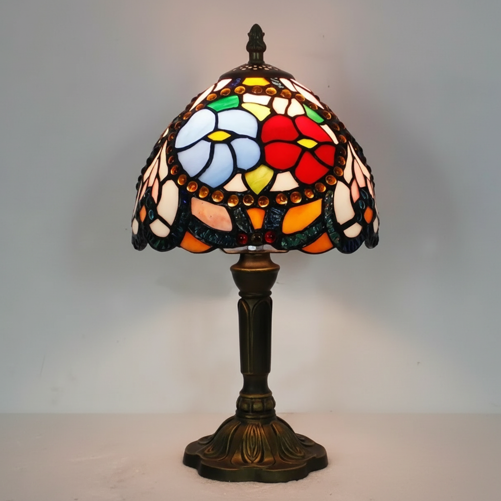 Stained Glass Tiffany Office Table Lamp