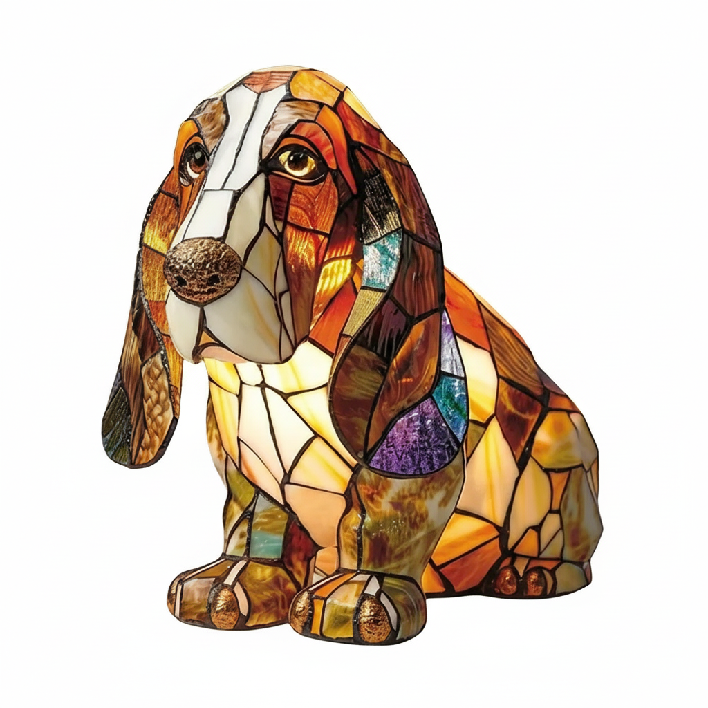 Stained Resin Dog Light