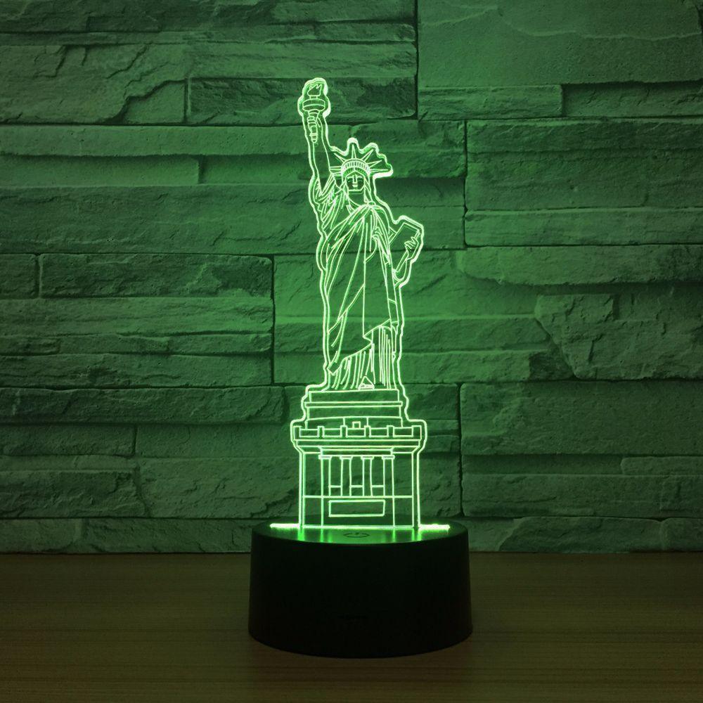 Statue of liberty 3D Optical Illusion Lamp - 3D Optical Lamp