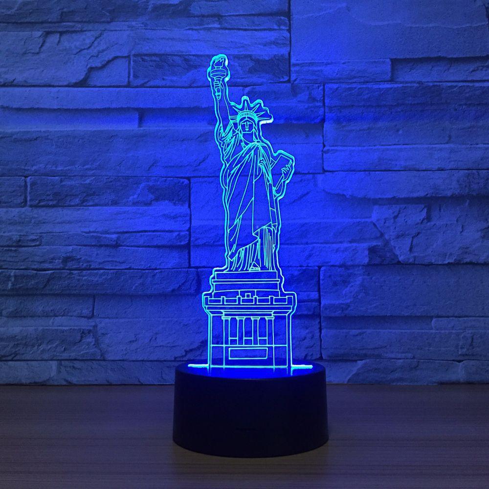 Statue of liberty 3D Optical Illusion Lamp - 3D Optical Lamp