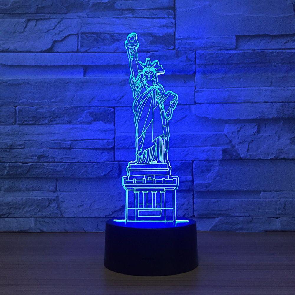 Statue of liberty 3D Optical Illusion Lamp - 3D Optical Lamp