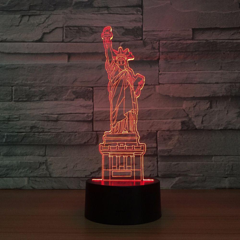 Statue of liberty 3D Optical Illusion Lamp - 3D Optical Lamp