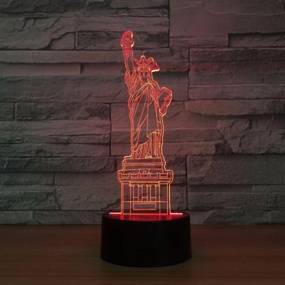 Statue of liberty 3D Optical Illusion Lamp - 3D Optical Lamp