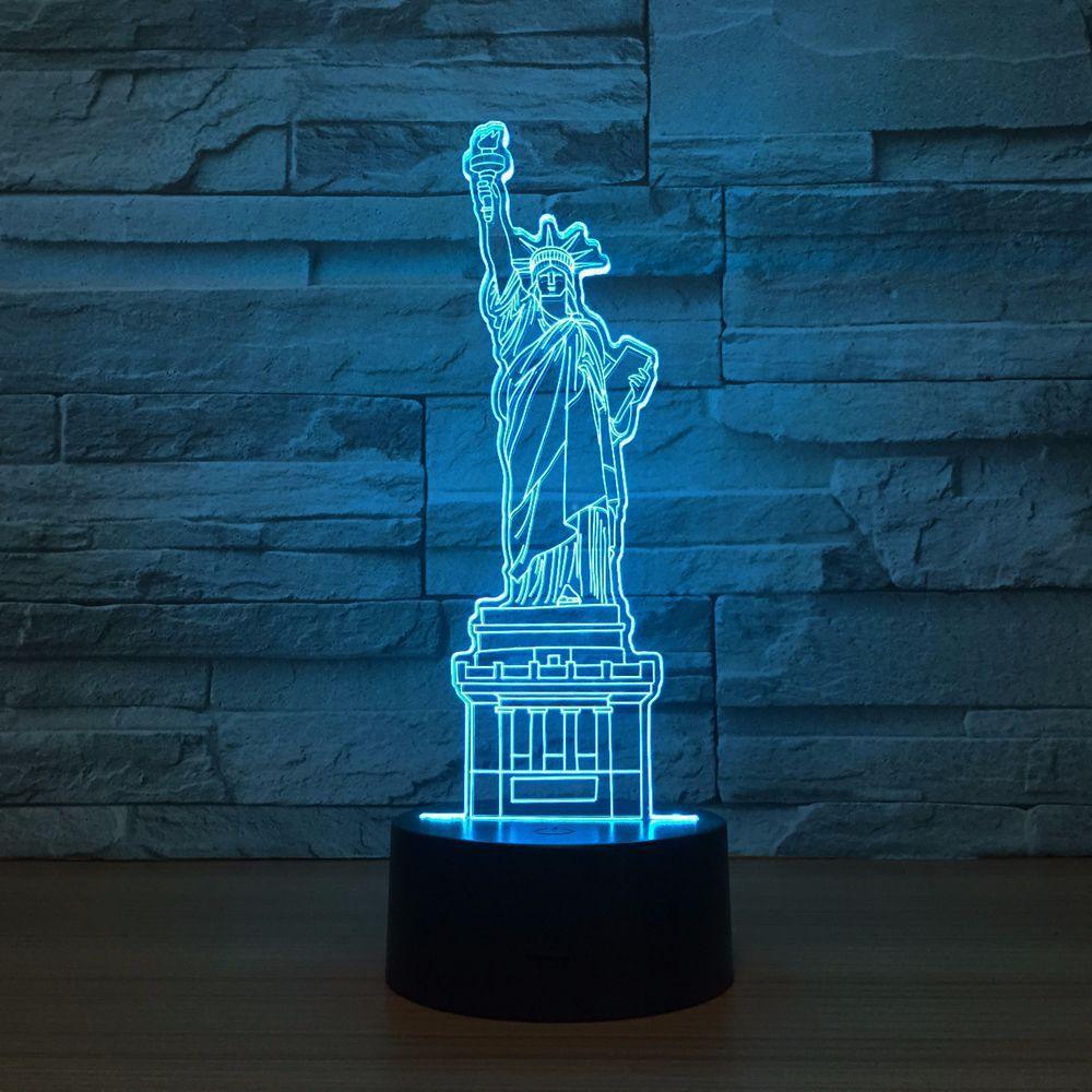 Statue of liberty 3D Optical Illusion Lamp - 3D Optical Lamp