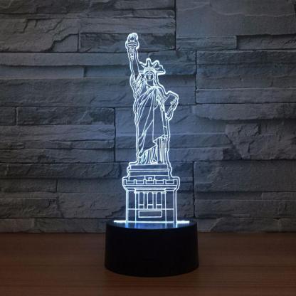 Statue of liberty 3D Optical Illusion Lamp - 3D Optical Lamp
