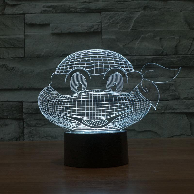 Turtle Head Bust Lamp-3D Optical Lamp