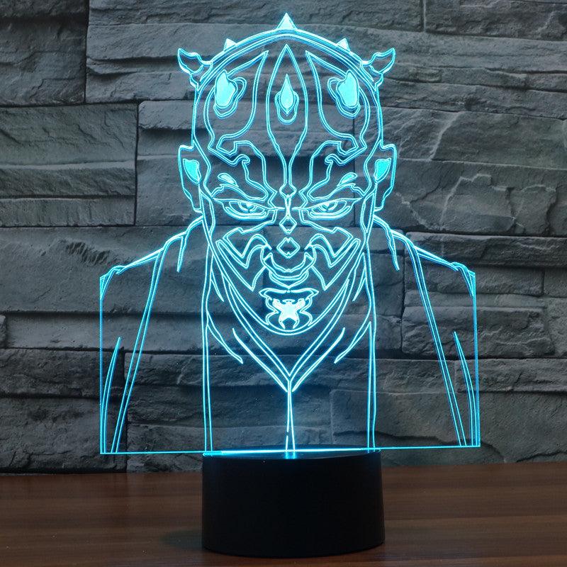 Star Wars Inspired Darth Maul 3D Optical Illusion Lamp - 3D Optical Lamp