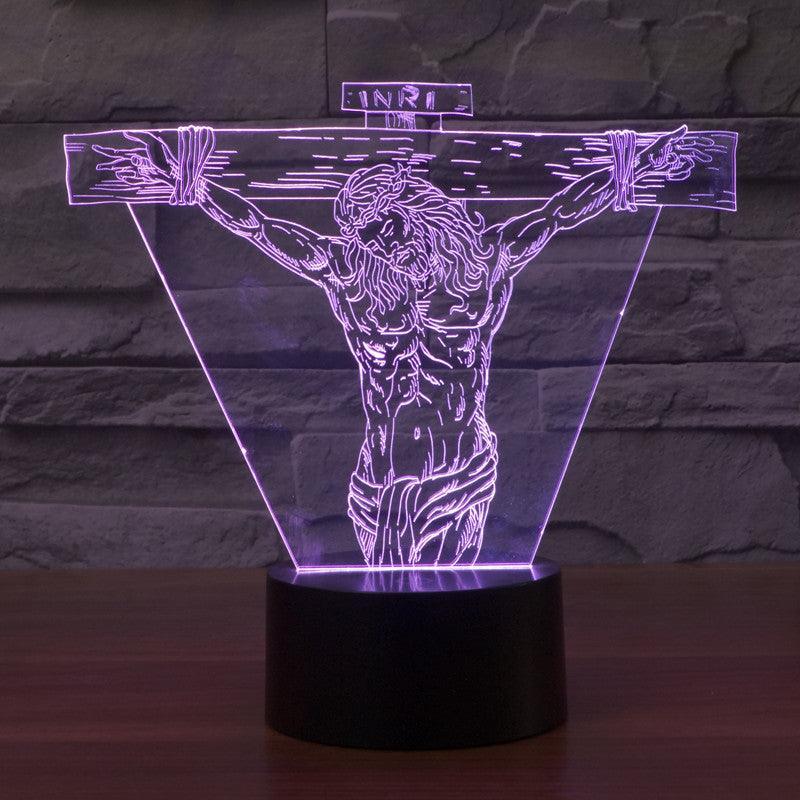 Jesus Cross Illusion Lamp-3D Optical Lamp