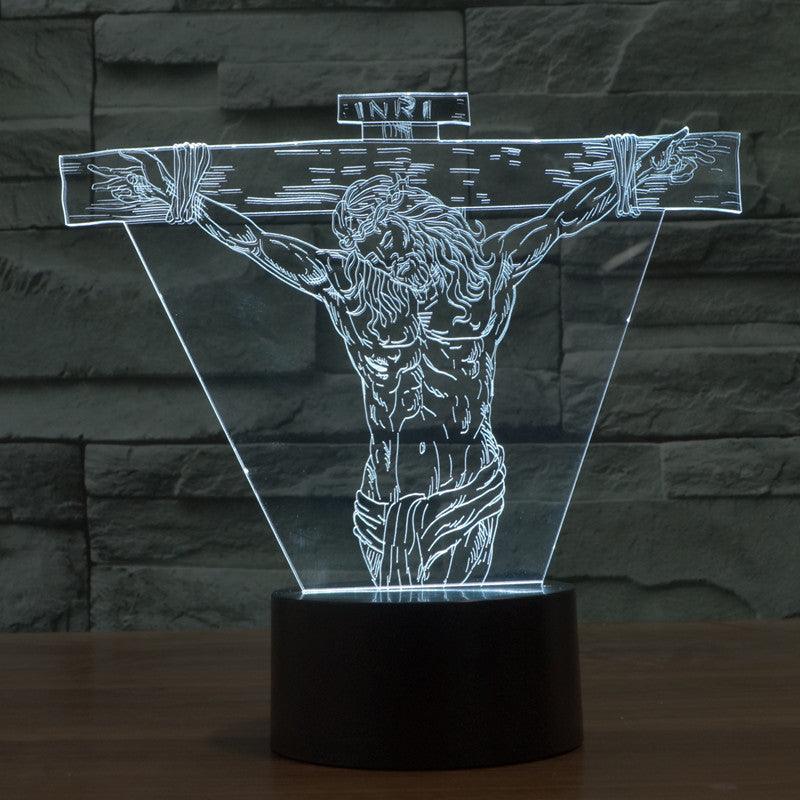 Jesus Cross Illusion Lamp-3D Optical Lamp