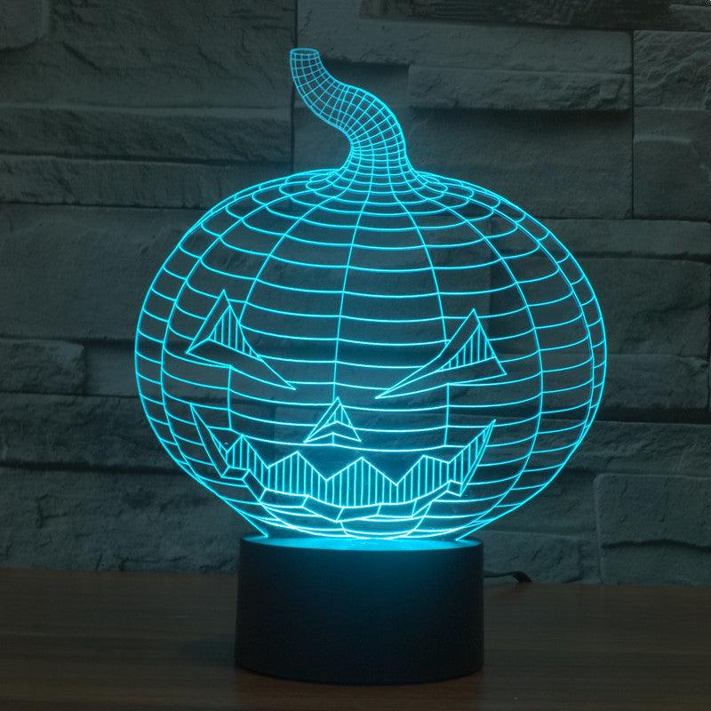 Carved Halloween Pumpkin 3D Optical Illusion Lamp-3D Optical Lamp
