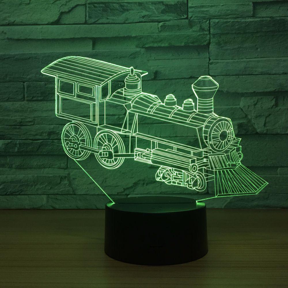 Vintage Train Illusion Lamp-3D Optical Lamp
