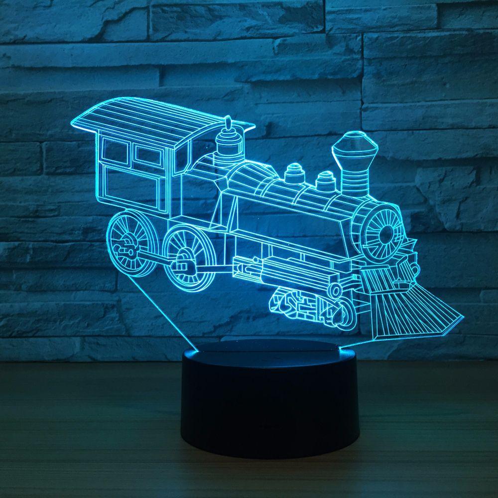 Vintage Train Illusion Lamp-3D Optical Lamp
